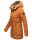 Marikoo warme Damen Winterjacke mit Kapuze Parka Kunstfell B817 Cinnamon Größe M - Gr. 38