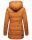 Marikoo warme Damen Winterjacke mit Kapuze Parka Kunstfell B817 Cinnamon Größe M - Gr. 38