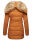 Marikoo warme Damen Winterjacke mit Kapuze Parka Kunstfell B817 Cinnamon Größe M - Gr. 38