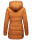 Marikoo warme Damen Winterjacke mit Kapuze Parka Kunstfell B817 Cinnamon Größe L - Gr. 40