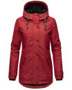 Navahoo Lindraa Damen Parka Regenjacke warm gefüttert Teddyfell Kapuze B847 Blood Red Größe L - Gr. 40