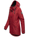 Navahoo Lindraa Damen Parka Regenjacke warm gefüttert Teddyfell Kapuze B847 Blood Red Größe L - Gr. 40