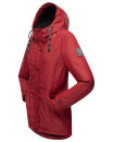 Navahoo Lindraa Damen Parka Regenjacke warm gefüttert Teddyfell Kapuze B847 Blood Red Größe L - Gr. 40
