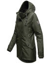 Navahoo Lindraa Damen Parka Regenjacke warm gefüttert Teddyfell Kapuze B847 Dunkel Olive Größe M - Gr. 38