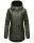 Navahoo Lindraa Damen Parka Regenjacke warm gefüttert Teddyfell Kapuze B847 Dunkel Olive Größe M - Gr. 38