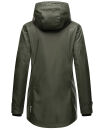 Navahoo Lindraa Damen Parka Regenjacke warm gefüttert Teddyfell Kapuze B847 Dunkel Olive Größe L - Gr. 40