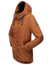 Navahoo Lindraa Damen Parka Regenjacke warm gefüttert Teddyfell Kapuze B847 Cinnamon Größe XL - Gr. 42