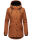 Navahoo Lindraa Damen Parka Regenjacke warm gefüttert Teddyfell Kapuze B847 Cinnamon Größe XL - Gr. 42