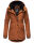 Navahoo Lindraa Damen Parka Regenjacke warm gefüttert Teddyfell Kapuze B847 Cinnamon Größe XXL - Gr. 44