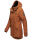 Navahoo Lindraa Damen Parka Regenjacke warm gefüttert Teddyfell Kapuze B847 Cinnamon Größe XXL - Gr. 44