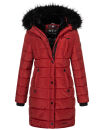 Navahoo Lotusblüte Princess Damen Winter Steppjacke mit Kapuze B897 Blood Red Größe L - Gr. 40