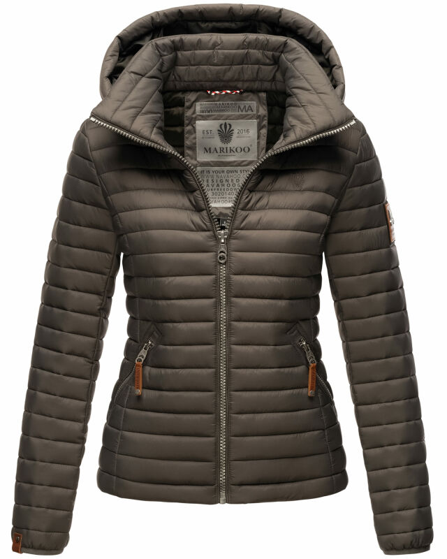 Marikoo Löwenbaby leichte Damen Steppjacke B839 Anthrazit Größe XS - Gr. 34