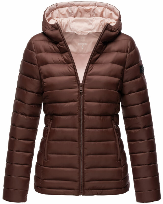 Marikoo Lucy Damen Steppjacke Übergangsjacke B651 Schoko Größe L - Gr. 40