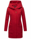 Marikoo Maikoo Damen Mantel mit Kapuze Trenchcoat Jacke B819 Blood Red Größe S - Gr. 36