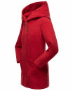 Marikoo Maikoo Damen Mantel mit Kapuze Trenchcoat Jacke B819 Blood Red Größe S - Gr. 36