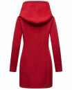 Marikoo Maikoo Damen Mantel mit Kapuze Trenchcoat Jacke B819 Blood Red Größe M - Gr. 38