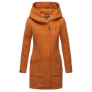 Marikoo Maikoo Damen Mantel mit Kapuze Trenchcoat Jacke B819 Cinnamon Größe L - Gr. 40