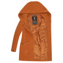 Marikoo Maikoo Damen Mantel mit Kapuze Trenchcoat Jacke B819 Cinnamon Größe XL - Gr. 42