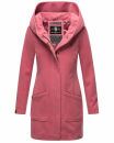 Marikoo Maikoo Damen Mantel mit Kapuze Trenchcoat Jacke B819 Dark Rose Größe S - Gr. 36