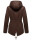 Marikoo Manolya Damen Winter Jacke Parka mit Teddyfell B376 Dark Choco Größe XS - Gr. 34