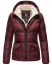 Navahoo Megan Damen Winter Stepp Jacke mit Tedyfell B672 Weinrot Größe L - Gr. 40