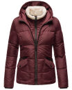 Navahoo Megan Damen Winter Stepp Jacke mit Tedyfell B672 Weinrot Größe L - Gr. 40