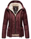 Navahoo Megan Damen Winter Stepp Jacke mit Tedyfell B672 Weinrot Größe L - Gr. 40