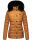 Navahoo Milianaa Damen Winter Steppjacke gefüttert Kapuze Kunstfell B846 Cinnamon Größe S - Gr. 36