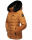 Navahoo Milianaa Damen Winter Steppjacke gefüttert Kapuze Kunstfell B846 Cinnamon Größe S - Gr. 36