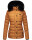 Navahoo Milianaa Damen Winter Steppjacke gefüttert Kapuze Kunstfell B846 Cinnamon Größe L - Gr. 40