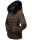 Navahoo Milianaa Damen Winter Steppjacke gefüttert Kapuze Kunstfell B846 Dark Choco Größe M - Gr. 38