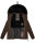 Navahoo Milianaa Damen Winter Steppjacke gefüttert Kapuze Kunstfell B846 Dark Choco Größe M - Gr. 38