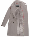 Marikoo Nanakoo Damen Mantel Trenchcoat Wintermantel Übergangs Jacke B820 Zink Grau Größe XL - Gr. 42