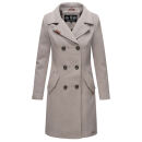 Marikoo Nanakoo Damen Mantel Trenchcoat Wintermantel Übergangs Jacke B820 Zink Grau Größe XL - Gr. 42