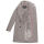 Marikoo Nanakoo Damen Mantel Trenchcoat Wintermantel Übergangs Jacke B820 Zink Grau Größe XL - Gr. 42