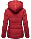 Marikoo Nekoo warm gefütterte Damen Winter Jacke mit Kunstfell B658 Blood Red Größe L - Gr. 40
