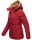 Marikoo Nekoo warm gefütterte Damen Winter Jacke mit Kunstfell B658 Blood Red Größe L - Gr. 40