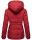 Marikoo Nekoo warm gefütterte Damen Winter Jacke mit Kunstfell B658 Blood Red Größe L - Gr. 40
