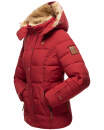 Marikoo Nekoo warm gefütterte Damen Winter Jacke mit Kunstfell B658 Blood Red Größe XL - Gr. 42