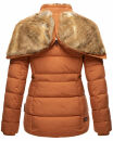 Marikoo Nekoo warm gefütterte Damen Winter Jacke mit Kunstfell B658 Cinnamon Größe XS - Gr. 34