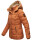 Marikoo Nekoo warm gefütterte Damen Winter Jacke mit Kunstfell B658 Cinnamon Größe XS - Gr. 34