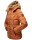 Marikoo Nekoo warm gefütterte Damen Winter Jacke mit Kunstfell B658 Cinnamon Größe XS - Gr. 34