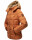 Marikoo Nekoo warm gefütterte Damen Winter Jacke mit Kunstfell B658 Cinnamon Größe XL - Gr. 42