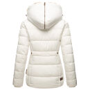 Marikoo Nekoo warm gefütterte Damen Winter Jacke mit Kunstfell B658 Weiss Größe S - Gr. 36