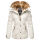 Marikoo Nekoo warm gefütterte Damen Winter Jacke mit Kunstfell B658 Weiss Größe S - Gr. 36