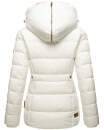 Marikoo Nekoo warm gefütterte Damen Winter Jacke mit Kunstfell B658 Weiss Größe M - Gr. 38