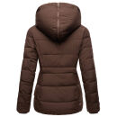 Marikoo Nekoo warm gefütterte Damen Winter Jacke mit Kunstfell B658 Dark Choco Größe S - Gr. 36
