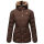Marikoo Nekoo warm gefütterte Damen Winter Jacke mit Kunstfell B658 Dark Choco Größe S - Gr. 36