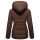 Marikoo Nekoo warm gefütterte Damen Winter Jacke mit Kunstfell B658 Dark Choco Größe S - Gr. 36