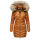 Navahoo Nimalaa warme Damen Winterjacke Steppjacke Teddyfell Kapuze B821 Cinnamon Größe S - Gr. 36